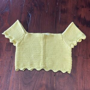 Zara Green Knit Women’s Crop Top size small
